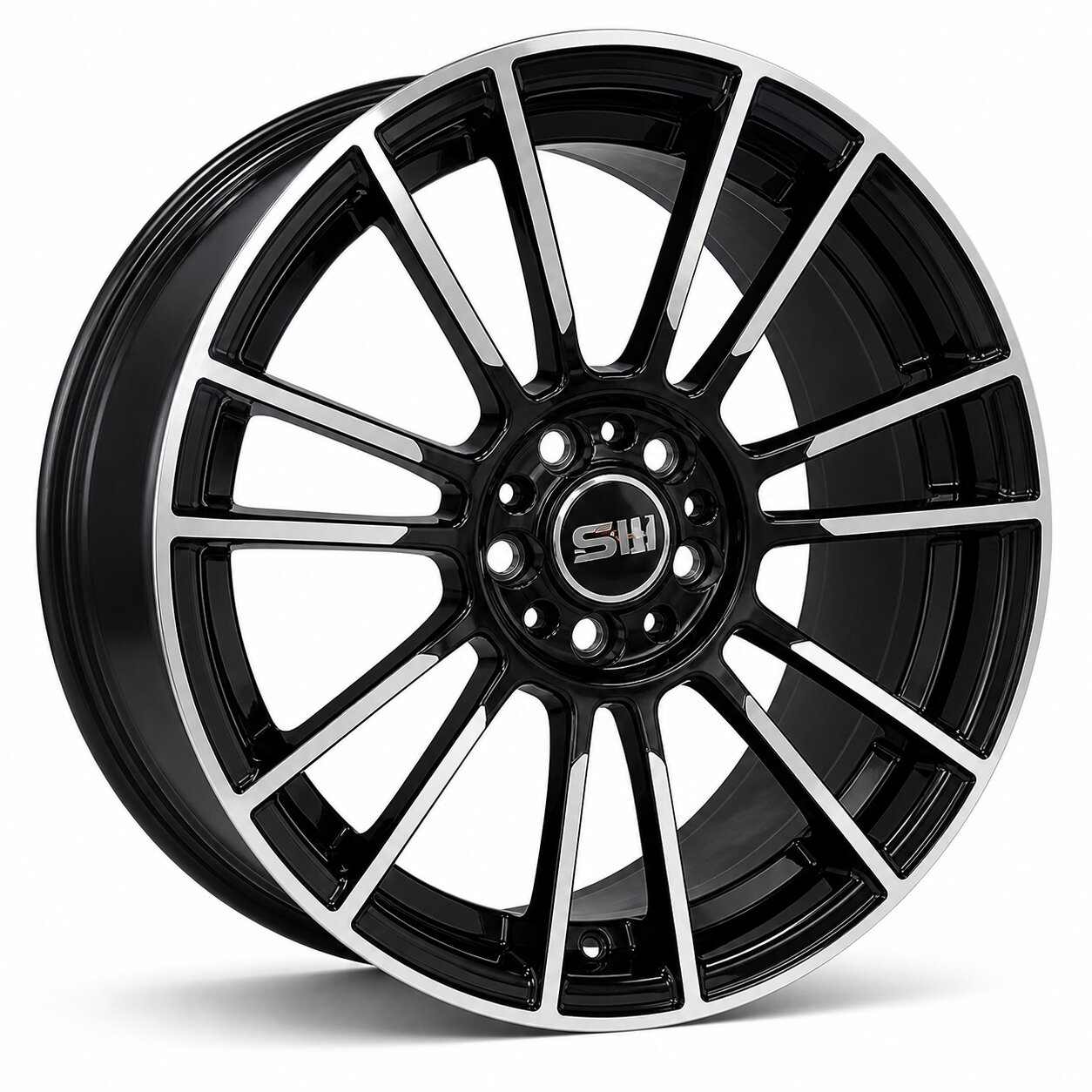 LJA-AKX-202 8X18" 5X112 ET30 66.6 Black Polished